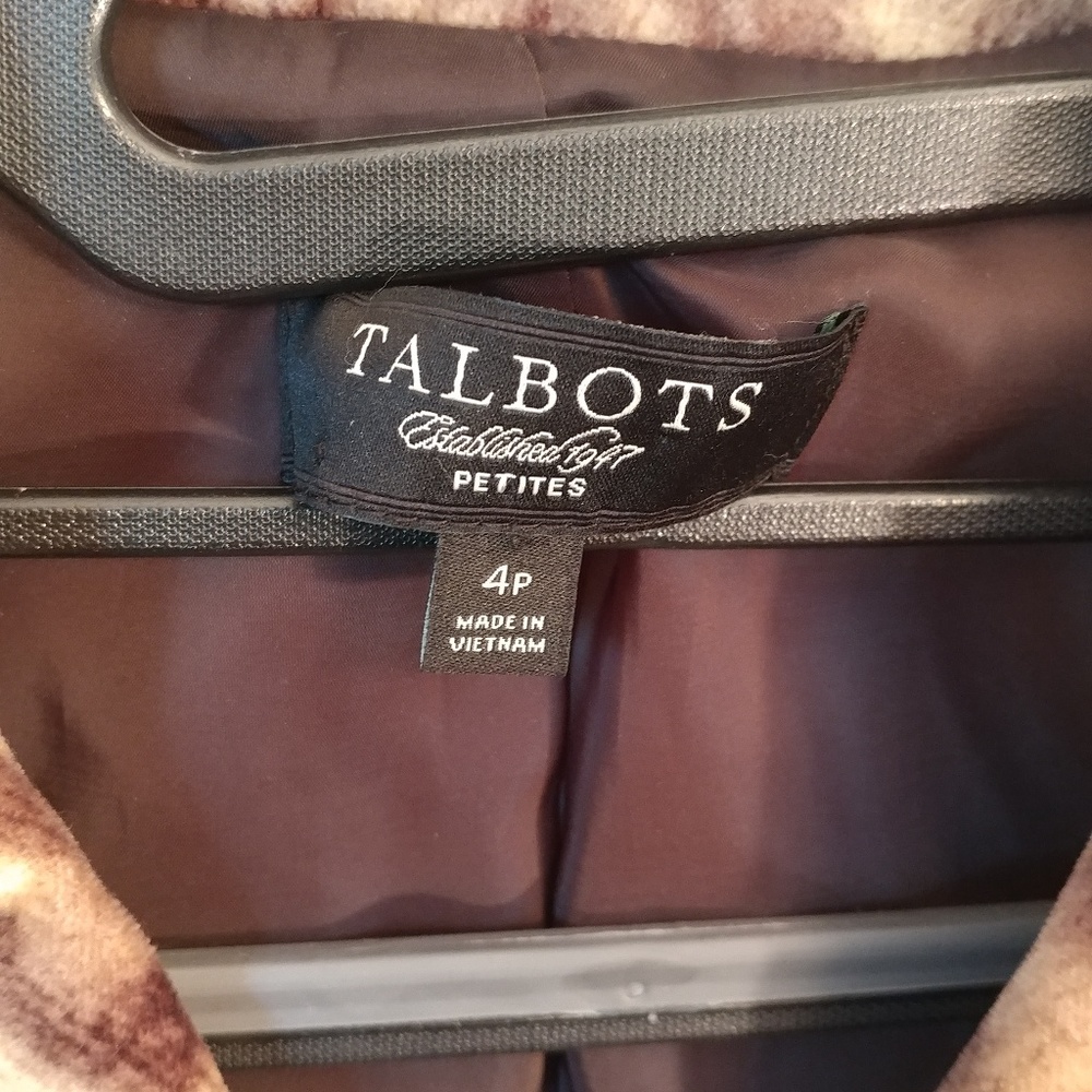 Talbots Leopard Print Blazer Size 4p - image 2